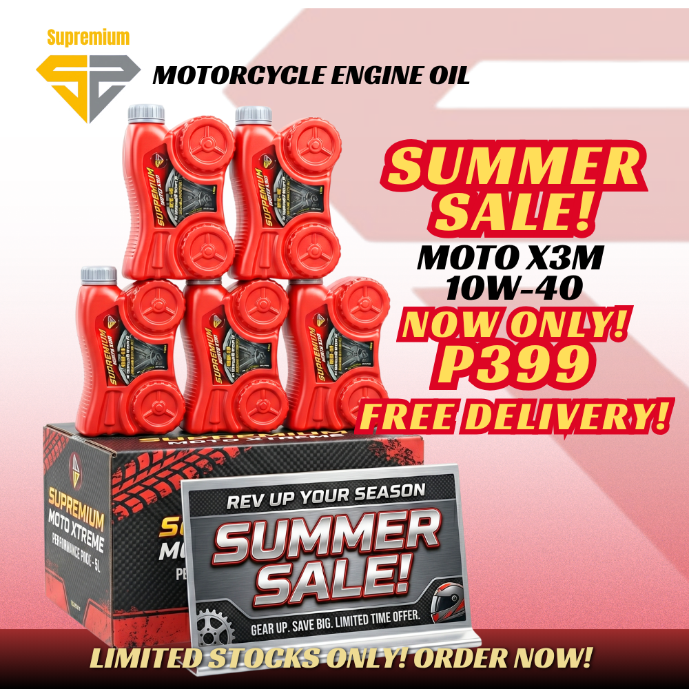 For Automatic Motor 𝗦𝗨𝗣𝗥𝗘𝗠𝗜𝗨𝗠 𝗠𝗼𝘁𝗼 𝗫𝟯𝗠 𝟭𝟬𝗪-𝟰𝟬, 2-Wheels, Automatic (1 Liter)