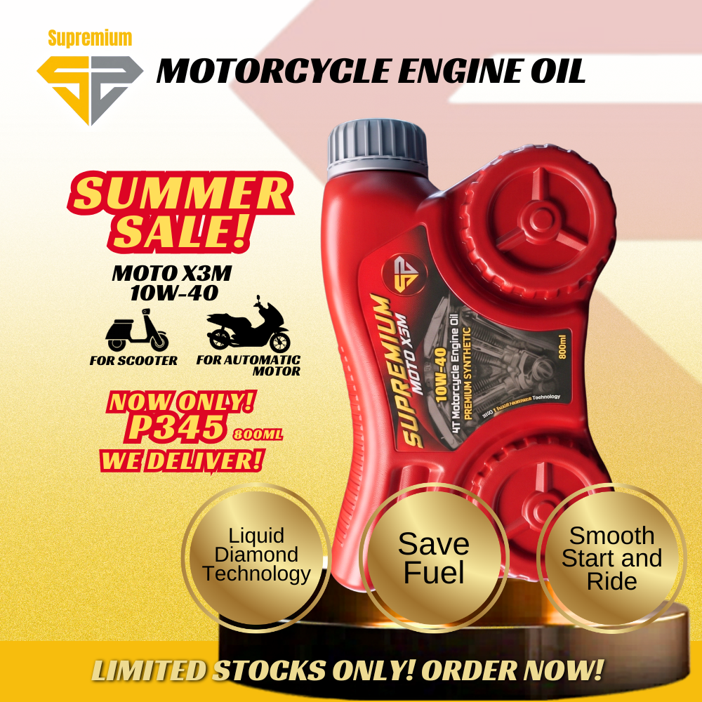 For Automatic Motor 𝗦𝗨𝗣𝗥𝗘𝗠𝗜𝗨𝗠 𝗠𝗼𝘁𝗼 𝗫𝟯𝗠 𝟭𝟬𝗪-𝟰𝟬, 2-Wheels, Automatic (800 ml)